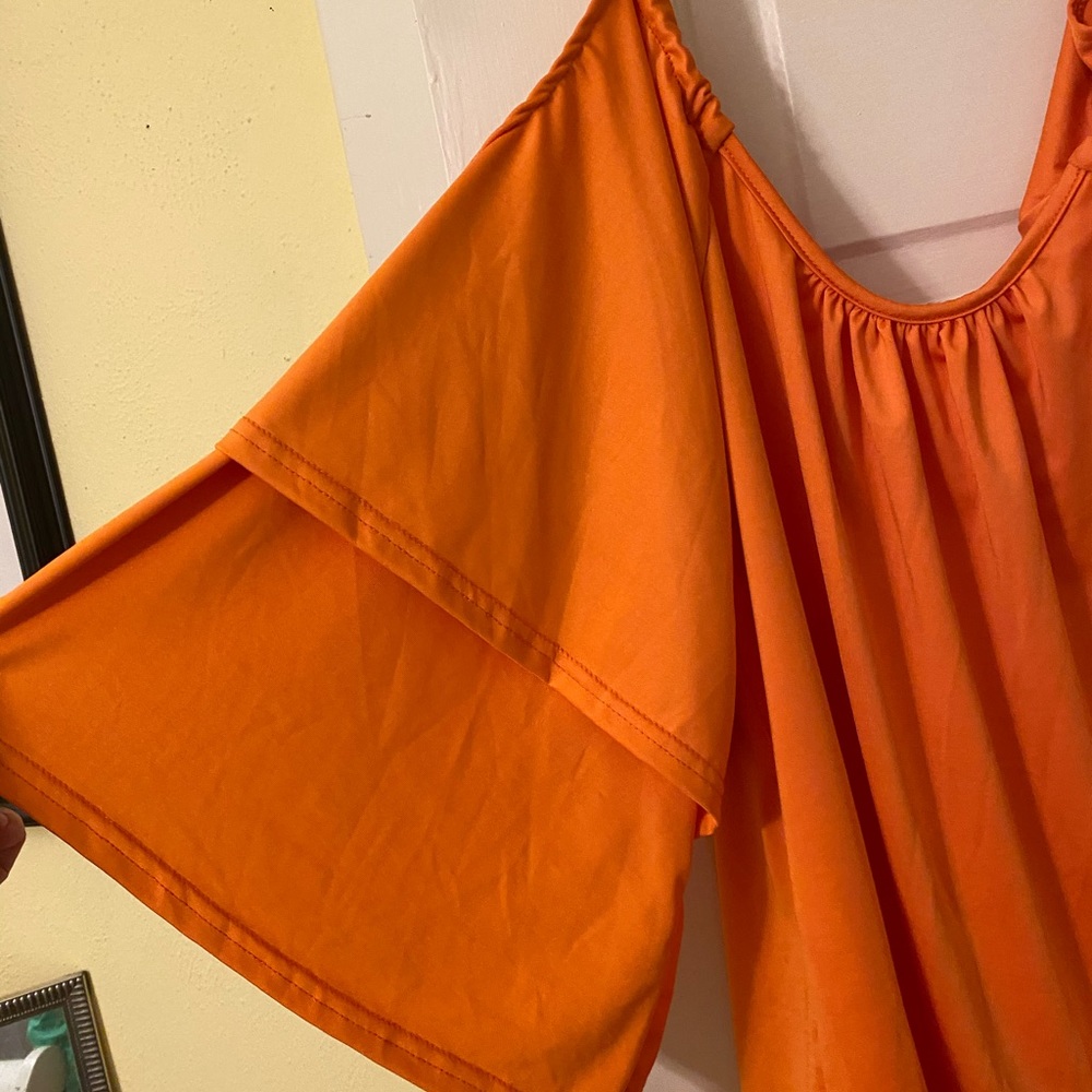 Orange Off Shoulder Top